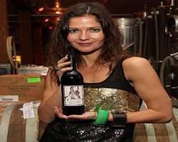 Jill Hennessy consuming alcohol